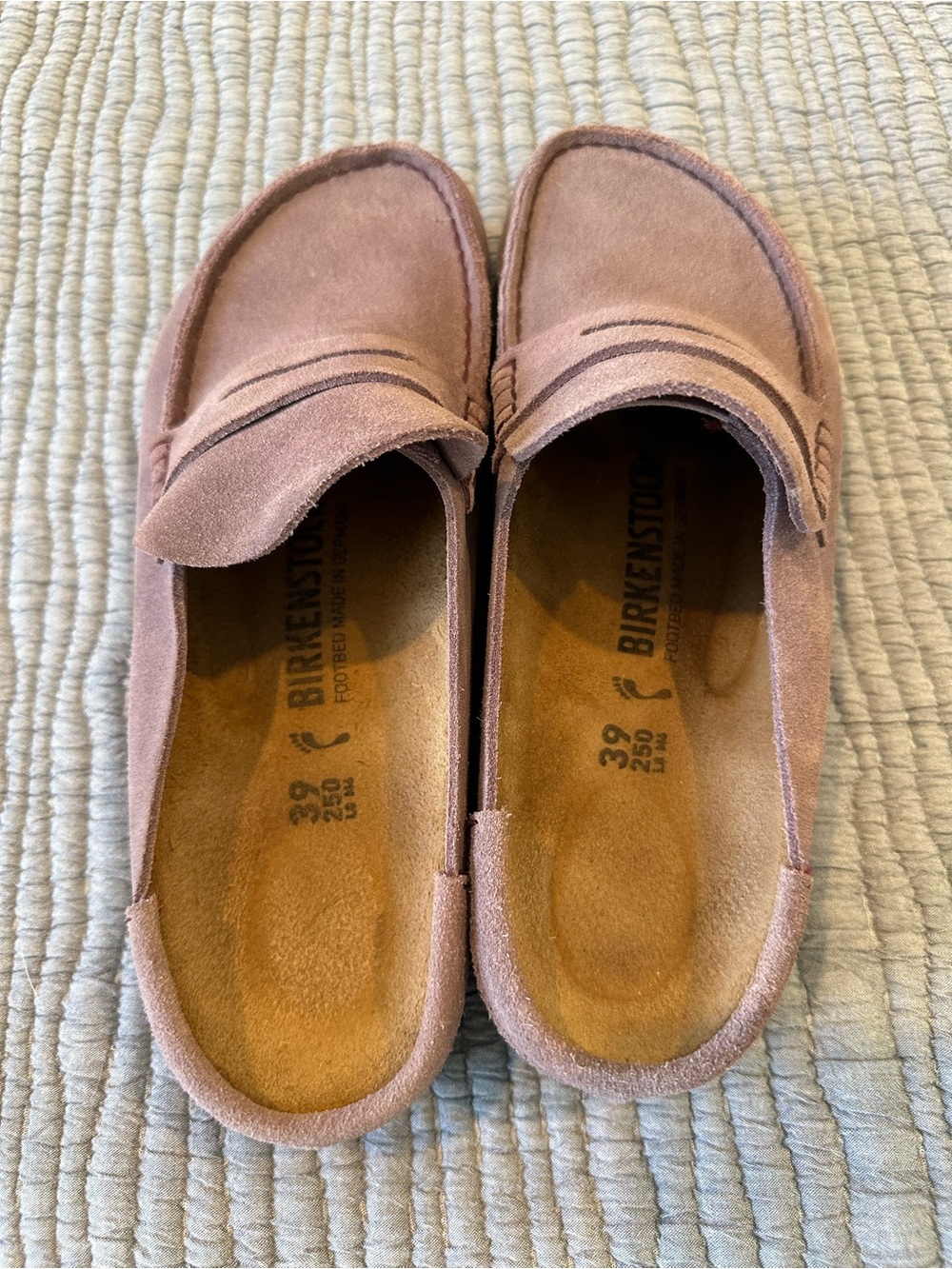 Birkenstock Women's Suede Penny Loafer Mules in Dusty Rose size 39 - Picture 3 of 16
